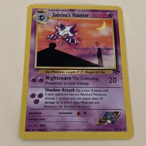 Vintage Sabrina's Haunter Pokémon Card